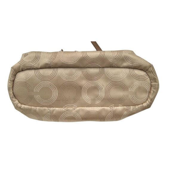 COACH Poppy Signature Glam Tote Women’s Bag Khaki Brown 19966 Retro Designer - Picture 14 of 14